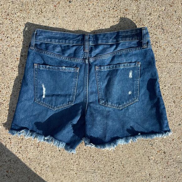 NWT WOMEN EXPRESS JEAN SHORTS BOYFRIEND (MIDID MID RISE FIT Buttonfly) - Picture 7 of 7